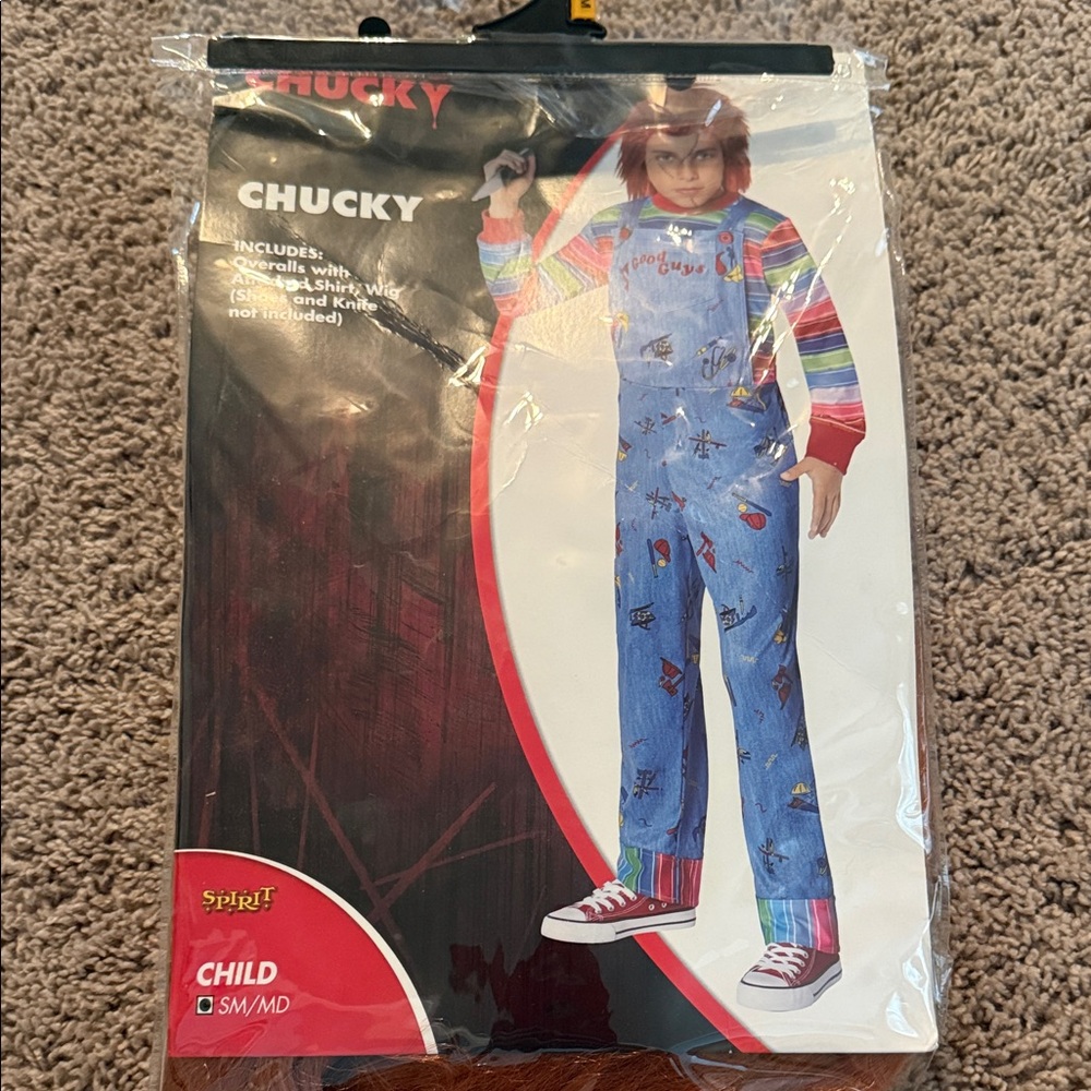 Spirit Chucky Child Costume - Blue and Red